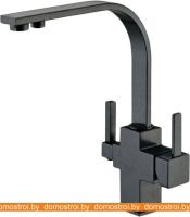 Смеситель ZorG ZR 332 YF черный металлик картинка