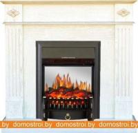 Комплект камина Smolcom Brighton STD-ASP с RealFlame Fobos-S Lux BL LT (белый, золото) картинка