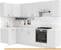 Кухня S-Company Клео глосc 1.2x2.8 левая (белый глянец/белый глянец) картинка