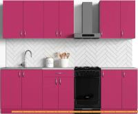 Кухня S-Company Клео колор 2.1 (малиновый/малиновый) картинка