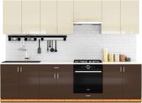 Кухня Сивирин-Компани Клео глосс 2.9 (коричневый глянец\ваниль глянец) картинка