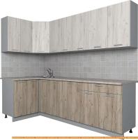 Кухня Интерлиния Мила Лайт 1.2x2.5 (дуб белый/дуб серый) картинка