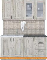 Кухня Интерлиния Мила Хольц 16 (дуб серый) картинка