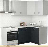 Кухня S-Company Клео лайт 1.2x1.4 правая (антрацит/стальной серый) картинка