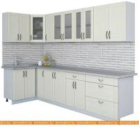 Кухня Интерлиния Мила Крафт 1.2x3.1 (дуб снежный) картинка