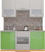 Кухня ВерсоМебель ЭкоЛайт-5 1.7 (белый/яблоко) картинка