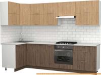 Кухня S-Company Клео крафт 1.2x2.9 левая (гикори темный/гикори натуральный) картинка