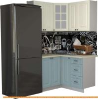 Кухня Интерлиния Мила Деко 1.2x1.3 (слоновая кость/океан/опал светлый) картинка