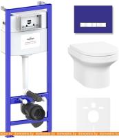 Унитаз Lavinia Boho Relfix Grance Hill Rimless 6 в 1 87561015 (фиолетовый стекло) картинка