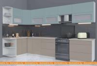 Кухня Интерлиния Мила Матте 1.5x3.5 Б правая (океан-луна-травертин серый) картинка