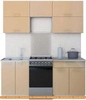 Кухня Интерлиния Мила Gloss 50-18 (капучино) картинка