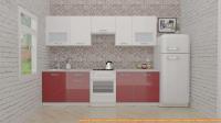 Кухня ВерсоМебель ЭкоЛайт-6 2.8 (белый/рубиново-красный) картинка