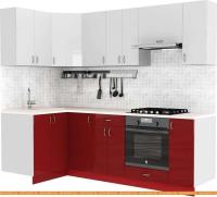Кухня S-Company Клео глоcс 1.2x2.4 левая (бургундский глянец/белый глянец) картинка