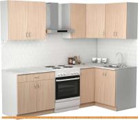 Кухня S-Company Клео лайт 1.2x1.8 правая (дуб молочный/дуб молочный) картинка