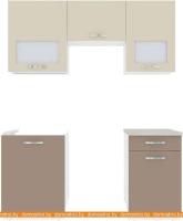 Кухня ВерсоМебель Эко-5 1.6 (латте/бежевый) картинка