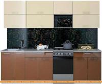 Кухня Интерлиния Мила Gloss 50-25 (ваниль/шоколад) картинка