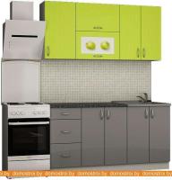 Кухня Senira Вяселка 3 1.6м 4ж (лайм/шторм) картинка