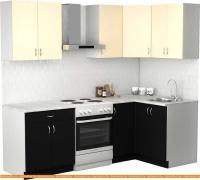 Кухня S-Company Клео лайт 1.2x1.7 правая (черный/песочный) картинка