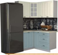 Кухня Интерлиния Мила Деко 1.2x1.5 (слоновая кость/океан/опал светлый) картинка