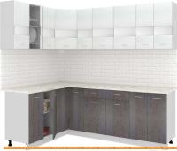 Кухня Кортекс-мебель Корнелия Экстра 1.5x2.3м (белый/береза/мадрид) картинка