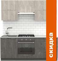 Кухня S-Company Клео крафт 2.0 (железный камень/бетонный камень) картинка