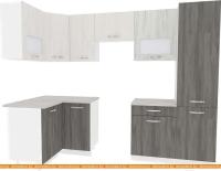 Кухня ВерсоМебель Эко-6 1.2х2.7 левая (север. дерево светлое/север. дерево темное) картинка