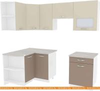 Кухня ВерсоМебель Эко-6 1.2x2.2 левая (латте/бежевый) картинка