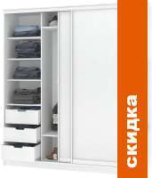 Шкаф-купе Кортекс-мебель Сенатор ШК12-45 Классика ДСП (белый) картинка