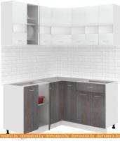 Кухня Кортекс-мебель Корнелия Экстра 1.5x1.5 без столешницы (белый/береза) картинка