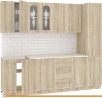 Кухня Кортекс-мебель Корнелия Ретро 2.4м (дуб сонома/марсель) картинка