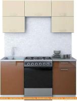 Кухня Интерлиния Мила Gloss 60-16 (ваниль/шоколад) картинка