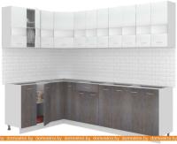 Кухня Кортекс-мебель Корнелия Экстра 1.5x2.7 без столешницы (белый/береза) картинка