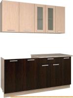 Кухня Интерлиния Мила 17 (дуб молочный/дуб венге) картинка