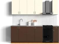 Кухня Сивирин-Компани Клео колор 1,9 (темно коричневый\ваниль) картинка