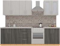 Кухня ВерсоМебель ВерсоЛайн 5-2.1 (северное дерево светлое/северное дерево темное) картинка