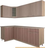 Кухня Интерлиния Мила 12x23 (ясень светлый/ясень темный) картинка