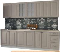 Кухня Интерлиния Мила Деко 2.6 А (луна/травертин серый) картинка