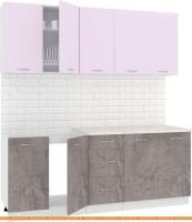 Кухня Кортекс-мебель Корнелия Лира 2.0м (сирень/оникс/королевский опал) картинка