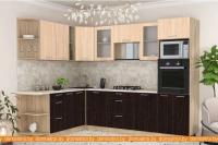 Кухня Интерлиния Мила 1.88x2.8 левая (дуб молочный-дуб венге-малага) картинка