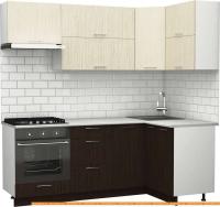 Кухня S-Company Клео крафт 1.2x2.1 правая (файнлайн мокка/файнлайн крем) картинка