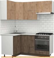 Кухня S-Company Клео крафт 1.2x1.8 левая (дуб харбор эспрессо/дуб харбор зол.) картинка