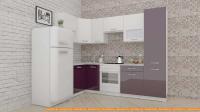 Кухня ВерсоМебель ЭкоЛайт-6 1.2x2.7 правая (белый/фиолетовый) картинка