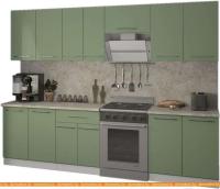 Кухня Кастанье Марта 2.8 (зеленый глянец) картинка