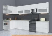 Кухня Интерлиния Мила Матте 1.5x3.5 Б левая (белый/белый/опал светлый) картинка