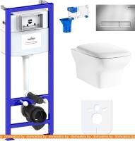 Унитаз Lavinia Boho Relfix Bristol Rimless 7 в 1 87040110 (хром пластик) картинка