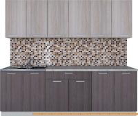 Кухня Интерлиния Мила Лайт 2.4 (ясень светлый/ясень темный) картинка