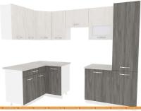 Кухня ВерсоМебель Эко-6 1.4x2.7 левая (север. дерево светлое/север. дерево темное) картинка