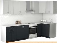 Кухня S-Company Клео лайт 1.2x2.4 правая (антрацит/стальной серый) картинка