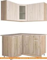 Кухня Интерлиния Мила 12x14 (дуб белый/дуб серый) картинка