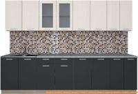 Кухня Интерлиния Мила 30 (антрацит/вудлайн кремовый) картинка